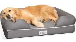 PetFusion Ultimate Dog Bed, Orthopedic Memory Foam, Multiple Sizes/Colors, Medium Firmness Pillow, Waterproof Liner, YKK Zippers, Breathable 35% Cotton Cover, Cert. Skin Contact Safe, Golden Retriever